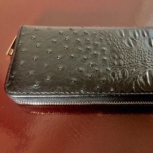 New Unisex Black Faux Leather Crocodile Wallet